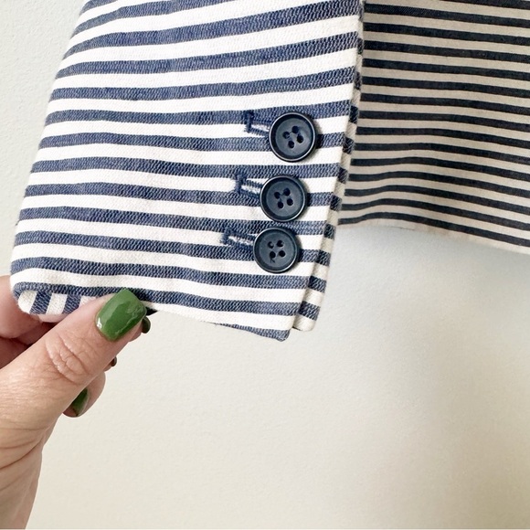 Madewell Striped Linen Blend Blazer - Picture 11 of 12